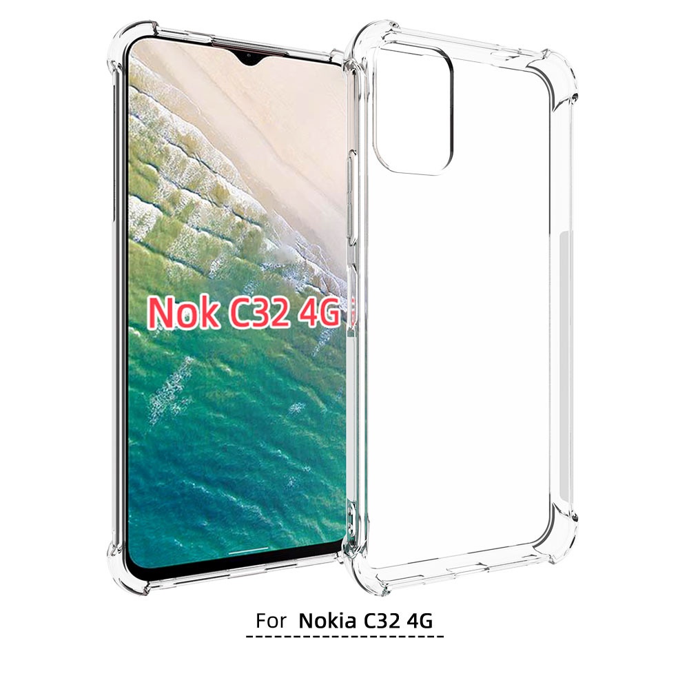 เคส Nokia C32 แบบ TPU ใสเสริมขอบและมุมกันกระแทก