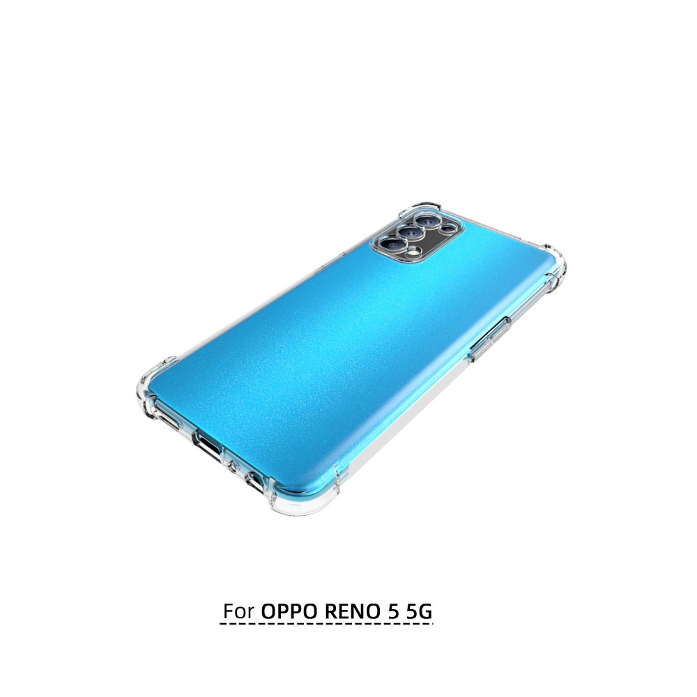 เคส OPPO Reno 5 5G แบบ TPU ใสเสริมขอบและมุมกันกระแทก