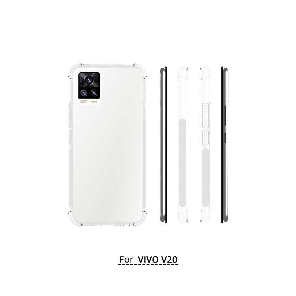 เคส Vivo V20 ใสเสริมขอบและมุมกันกระแทก