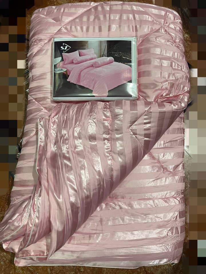 ชุดนวมลายริ้วชัดเจน เงางาม เกรดซุปเปอร์พรีเมี่ยม ระดับเกรดโรงแรม 5 star ผ้าสวยหนา