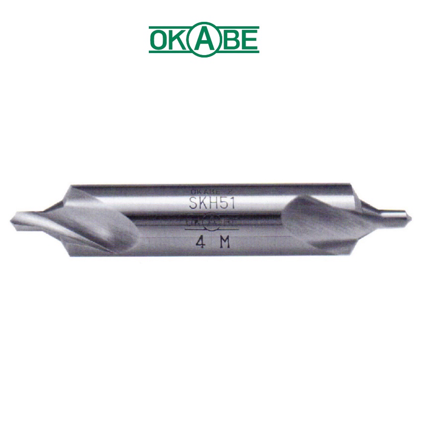 OKABE ดอกเจาะนำศูนย์ 60°x120° รุ่น O2CD - Center Drill 60°x120° Type 2 No.O2CD