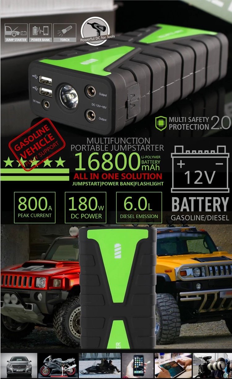 ที่ชาร์จแบตเตอรี่รถยนต์ฉุกเฉินขนาดใหญ่ Jump starter คุณภาพสูง S-Base T200 / จั๊มสตาร์ท รถยนต์