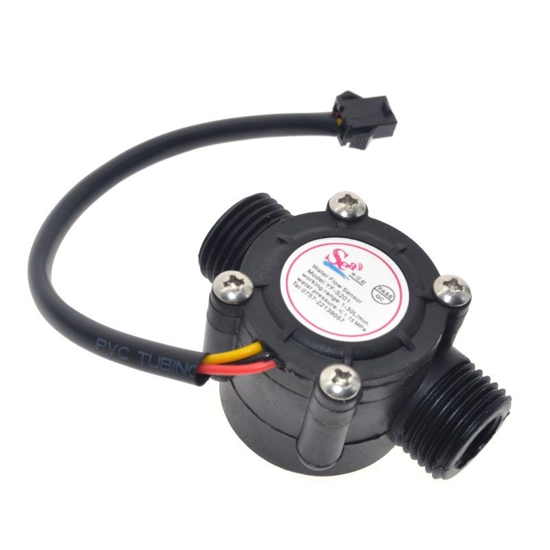 YF-S201 Hall Effect Water Flow Meter Sensor วัดอัตราการไหลของน้ำ