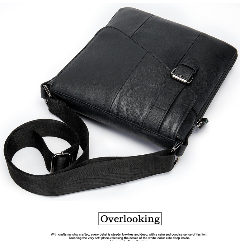 กระเป๋าสะพายไหล่สไตล์วินเทจ หนังแท้ รุ่น PH8240 (Black)