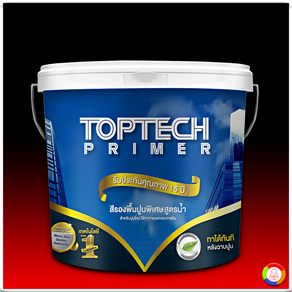 Delta Toptech Primer สีรองพื้นปูนอเนกประสงค์สูตรน้ำ ท็อปเทค ไพร์เมอร์