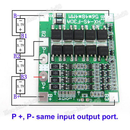 14.8V 16.8V 30A 4S Lithium Li-ion LiPo Polymer Battery BMS PCB System Balance บอร์ดชาร์ท ควบคุม แบตเตอรี่