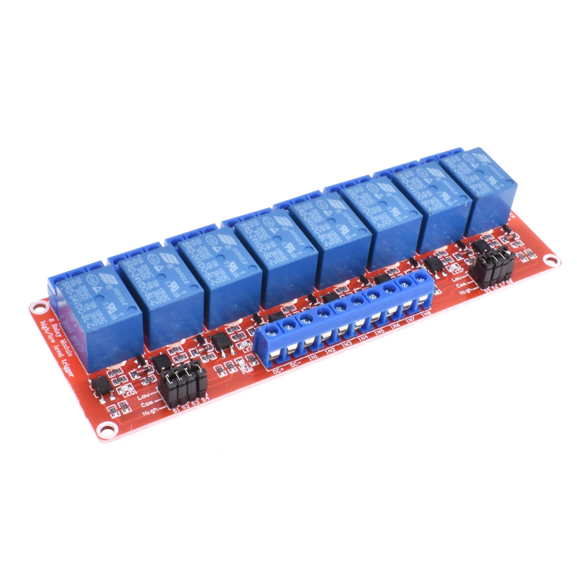 รีเลย์ 8 ช่อง 5V 8 Channel Relay High/Low Level Trigger Relay Module