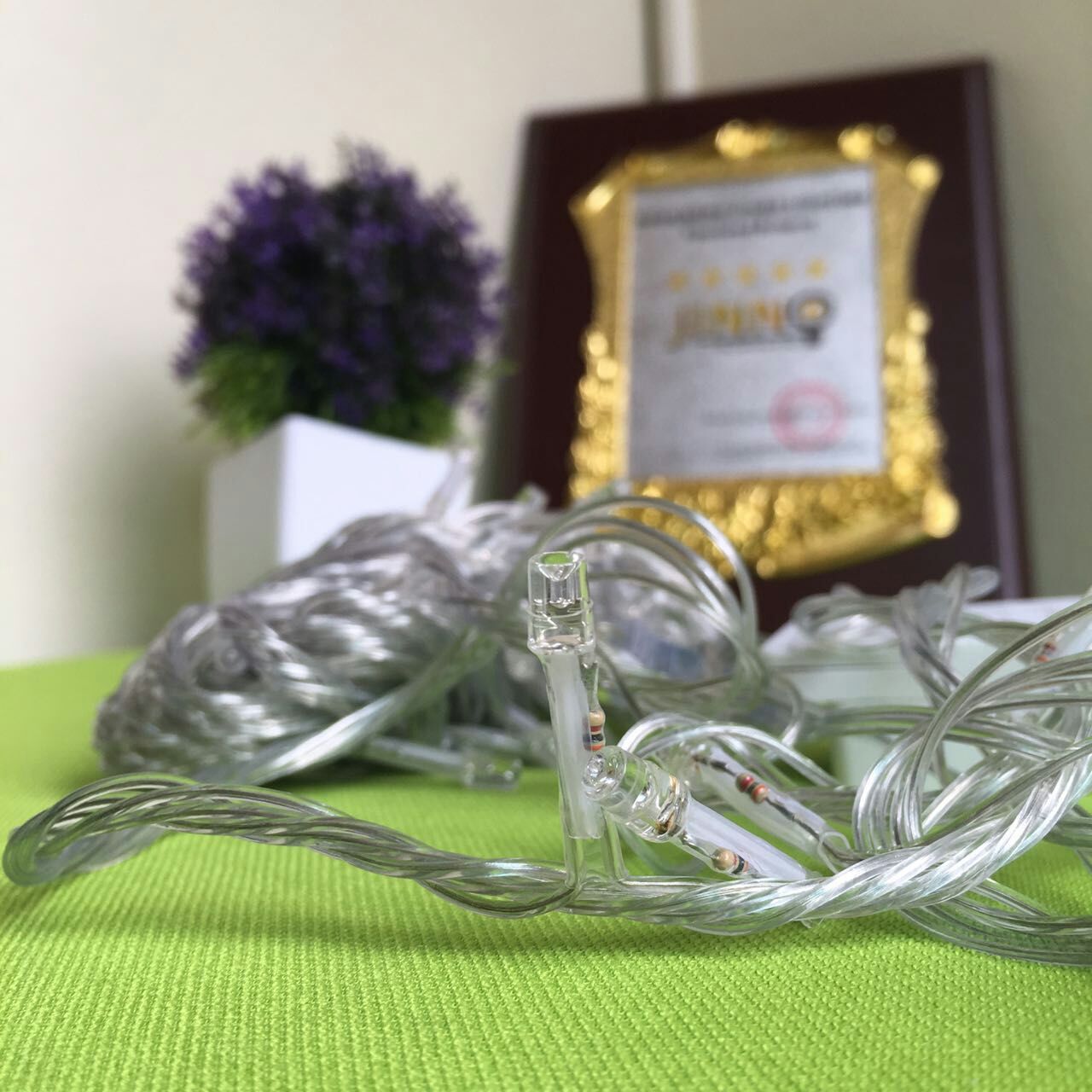 ไฟกระพริบ led ไฟหิ่งห้อย ไฟประดับ 50 led : สีขาว / String light led 50 led: White