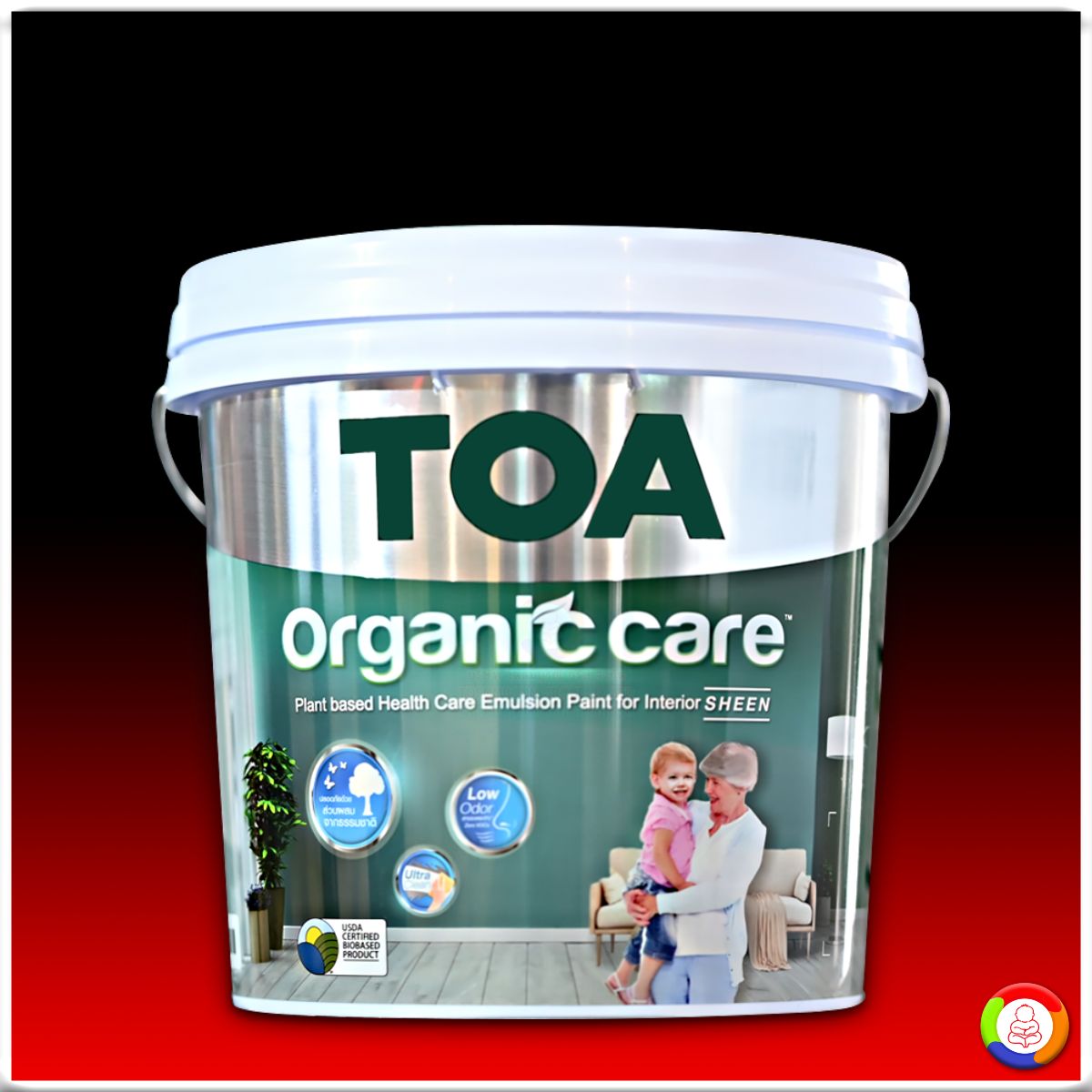 TOA Organic Care ทีโอเอ ออร์แกนิค แคร์ สีน้ำอะคริลิกมีส่วนผสมจากพืช ชนิดเนียน