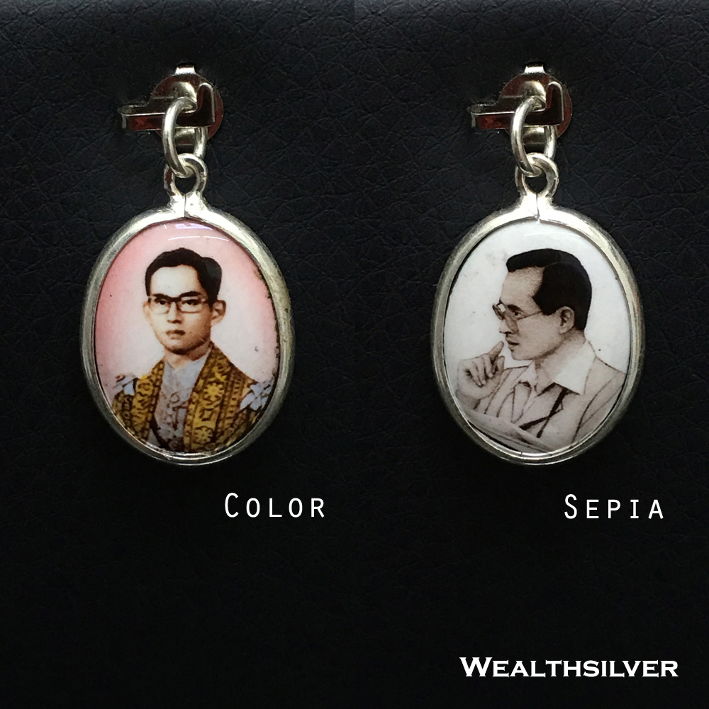 จี้ล็อกเก็ตในหลวงร.๙ ทรงรีแบบที่๒