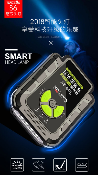 ไฟฉายคาดศีรษะ หรือคาดหมวก แบบ 4 หลอด Osram LED Warsun รุ่น S6