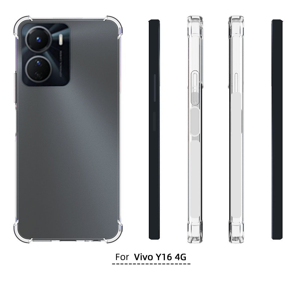 เคส Vivo Y16 4G ใสเสริมขอบและมุมกันกระแทก