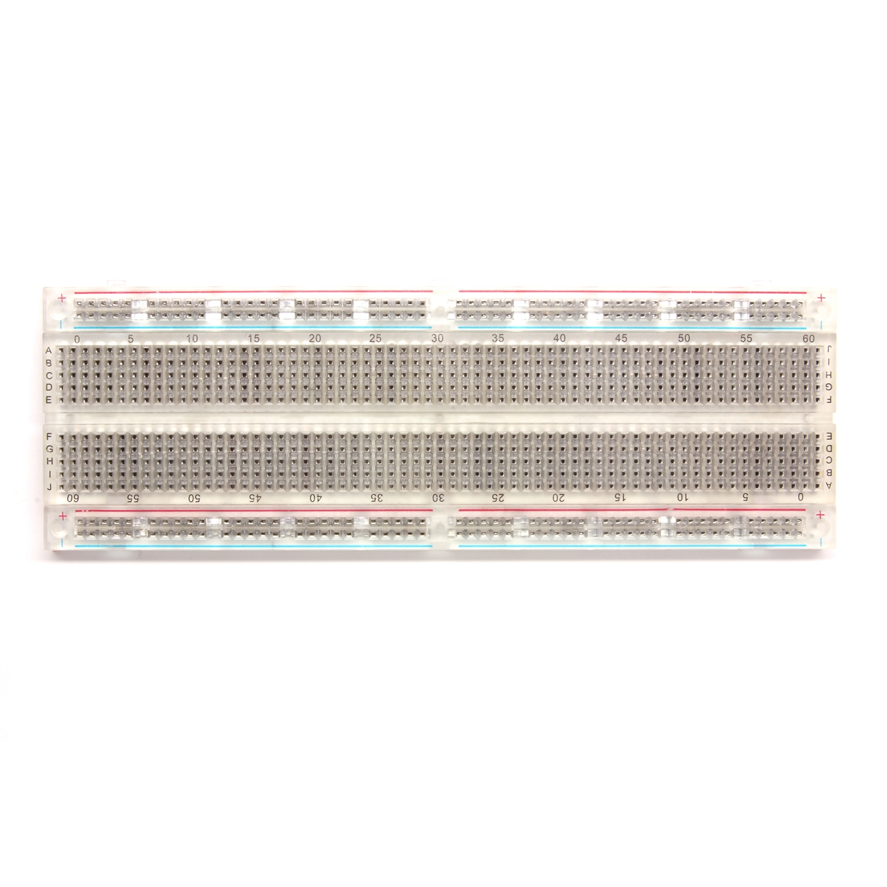 Breadboard บอร์ดทดลอง 830 รู MB-102 แบบใส