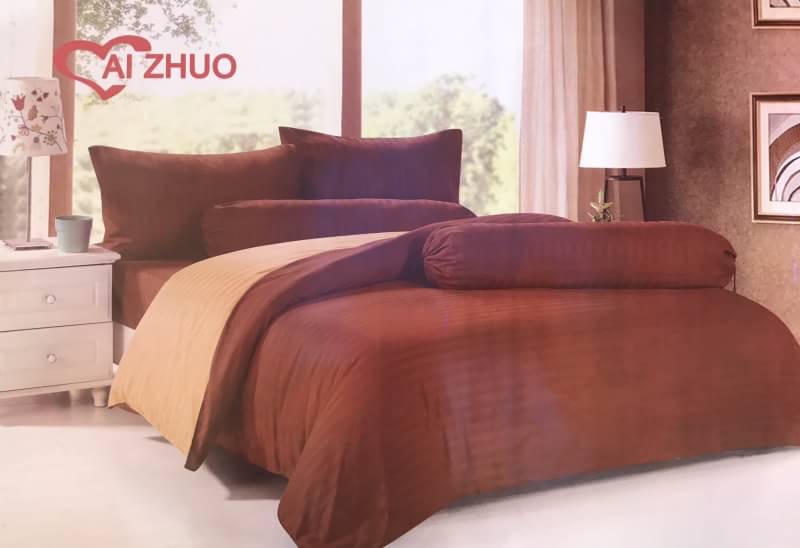 ชุดผ้าปูลายริ้ว ผ้าห่ม 7ฟุต ทูโทน สีสวย เกรดพรีเมี่ยม 4ดาว