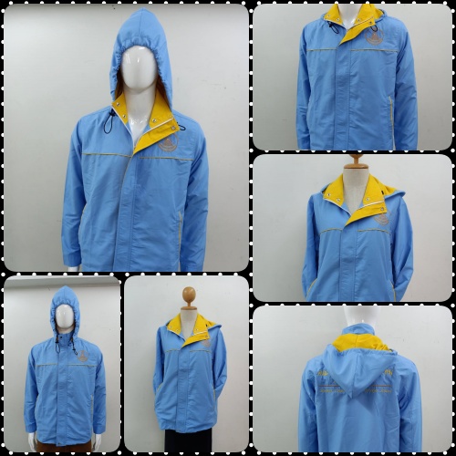 สื้อแจ็คเก็ตผ้าร่ม เสื้อคลุมผ้าร่ม แจ็คเก็ตผู้ชาย #เสื้อแจ็คเก็ตสีฟ้า,แจ็คเก็ตมีฮู้ดถอดได้