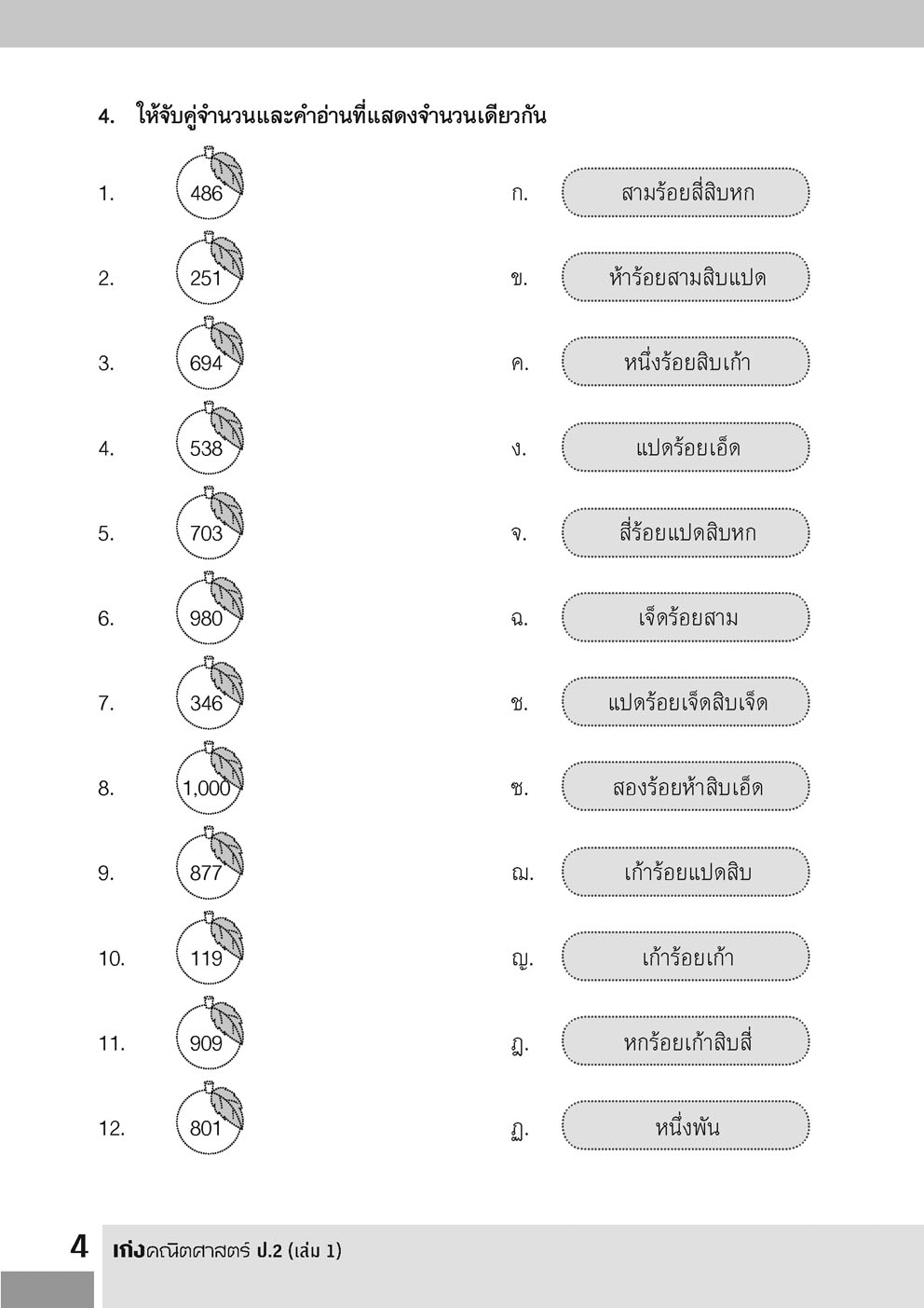 เก่ง คณิตศาสตร์ ป.2 เล่ม 1 (หลักสูตรใหม่)