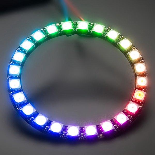 NeoPixels RGB แถบไฟ LED แบบวง สำหรับ Arduino
