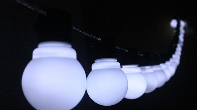 ส่งฟรี ไฟเชอรี่led ไฟปิงปองled 20 ลูก : ขนาด 5 ซม - สีขาว /Ping pong ball led 20 leds : 5 cm. size - White