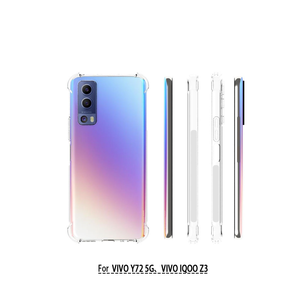เคส Vivo Y72 5G / Y52 5G แบบ TPU ใสเสริมขอบและมุมกันกระแทก