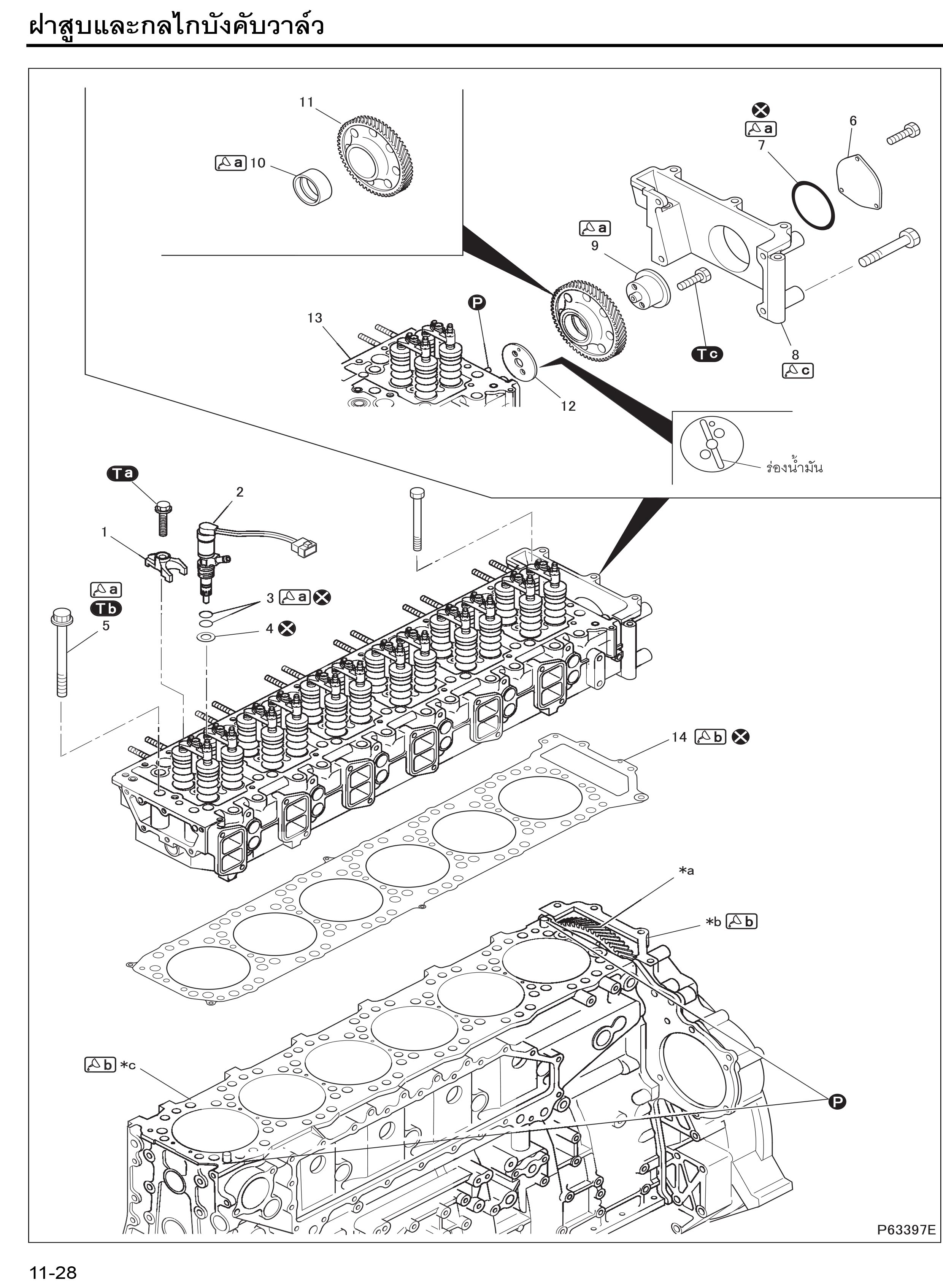 หนังสือ คู่มือการซ่อมเครื่องยนต์ MITSUBISHI 6M70 EURO 3 ภาษาไทย