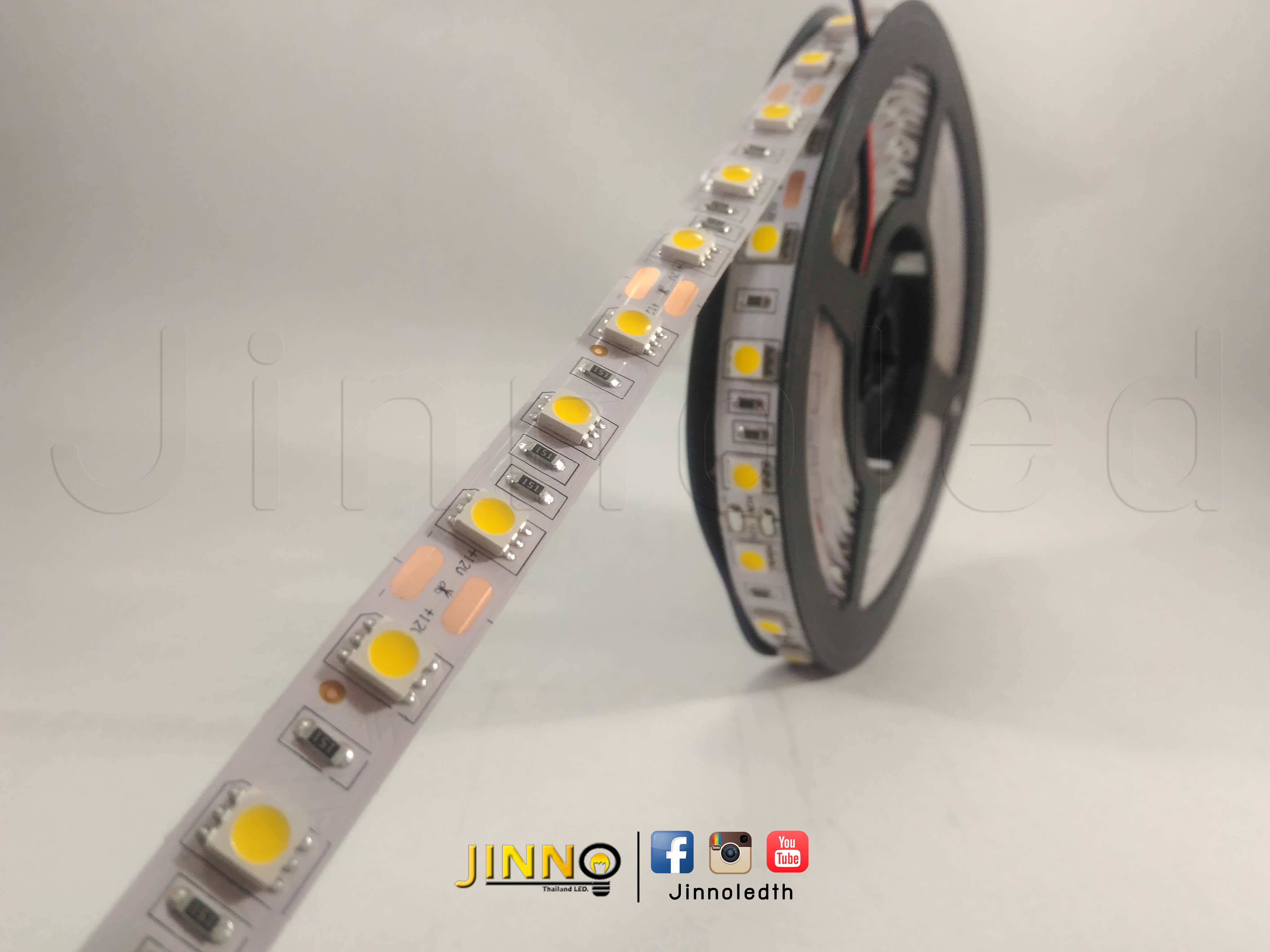 ไฟริบบิ้น 12v รุ่น 5050 IP20 : แบบไม่กันน้ำ