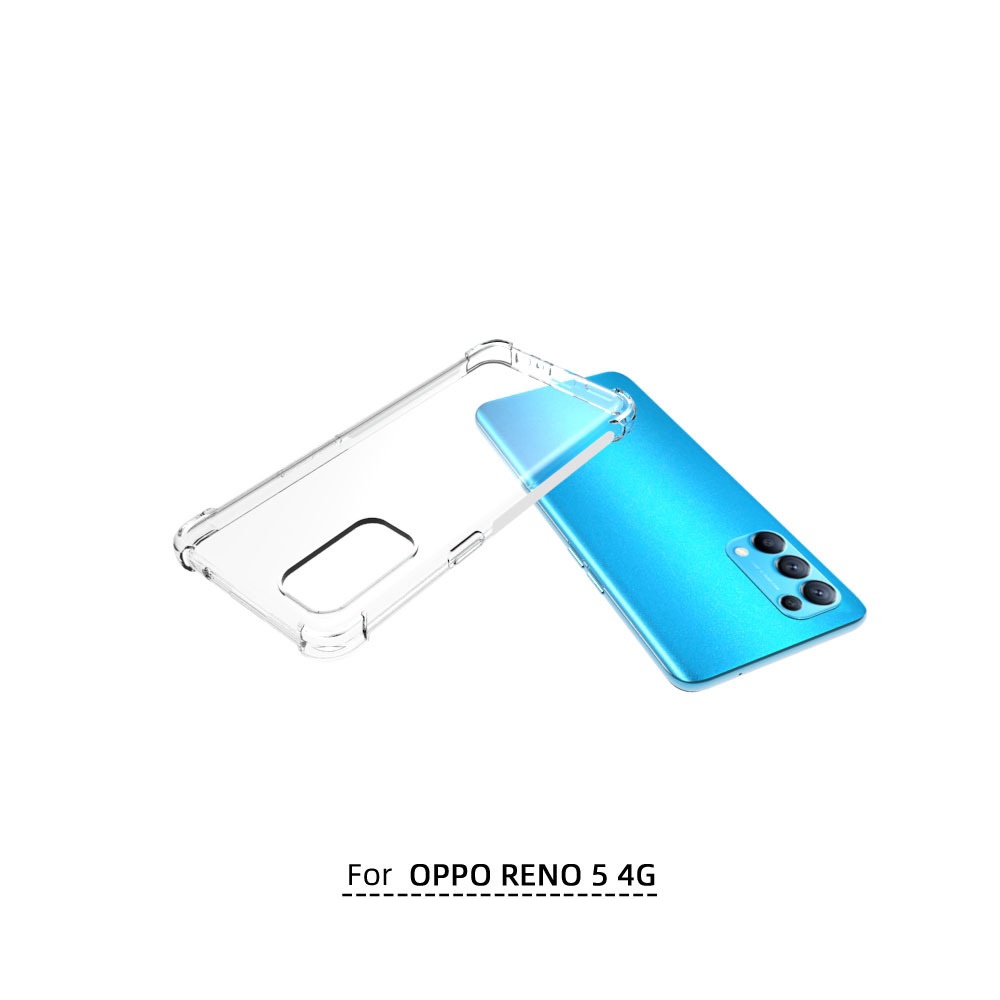 เคส OPPO Reno 5 (4G) แบบ TPU ใสเสริมขอบและมุมกันกระแทก