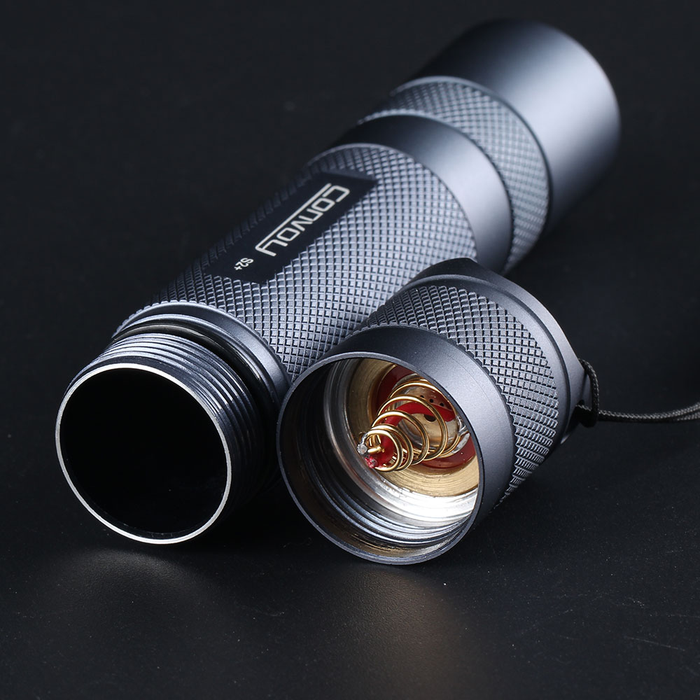 ไฟฉายพกพา ขนาดเล็กคุณภาพสูง Convoy S2+ Gray Luminus SST40 LED Up to 1800 LM