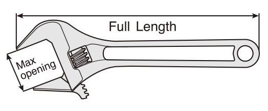 ประแจเลื่อน ADJUSTABLE ANGLE WRENCH (H JIS)