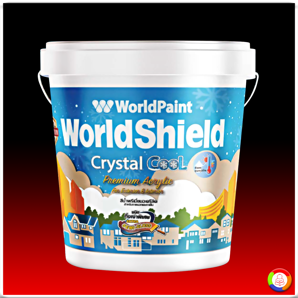 WorldShield Crystal Cool (Semi-Gloss) สีน้ำอะคริลิก เวิลด์ชิลด์ คริสตัลคูล