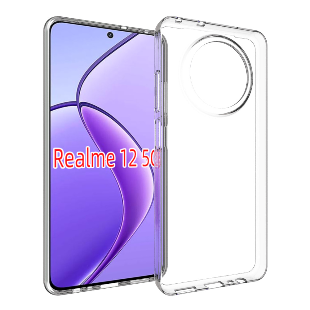 เคส realme 12 5G แบบ TPU ใสเสริมขอบและมุมกันกระแทก