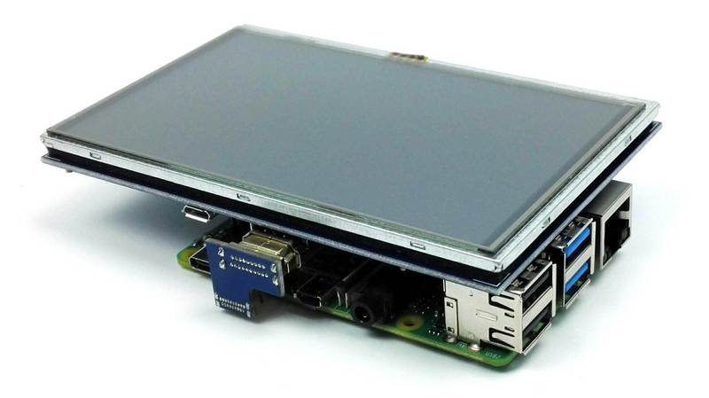5" TFT Touch Screen For Raspberry Pi 3 and 4 Model B จอ TFT 5 นิ้ว แบบสัมผัส สำหรับ Raspberry Pi 3, 4