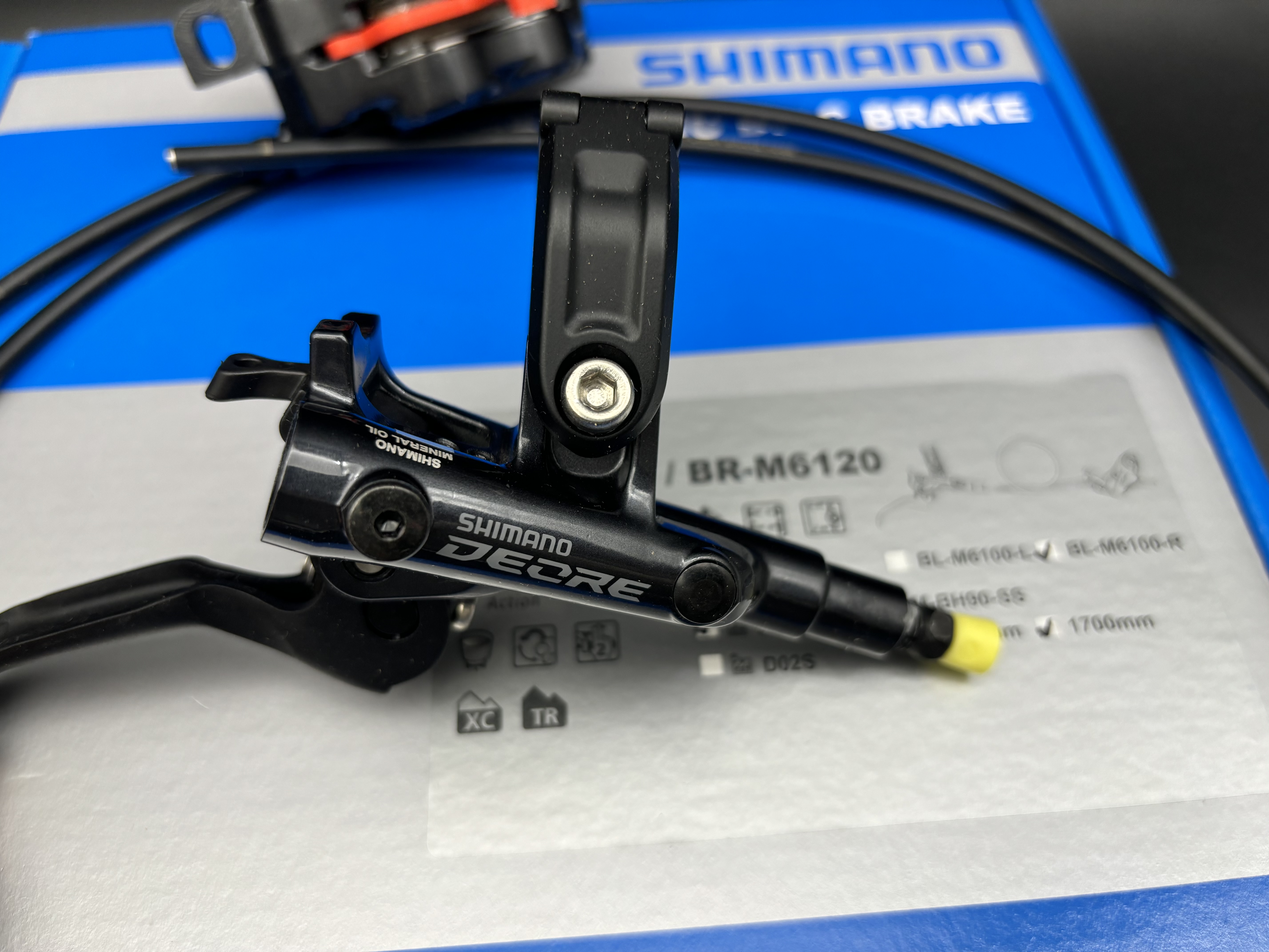 ชุดดิสเบรกหน้า + หลัง DEORE รุ่น BL-M6100/BR-M6120 แบบ 4 Port