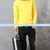 เสื้อยืด คอกลม แขนยาว สีเหลือง Size L