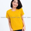 เสื้อยืด คอกลม แขนสั้น สีเหลืองมัสตาร์ด Size S
