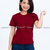 เสื้อยืด คอกลม แขนสั้น สีเลือดหมู Size 4XL