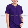 เสื้อยืด คอกลม แขนสั้น สีม่วงเข้ม Size 2XL