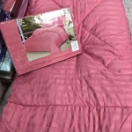 ชุดผ้าปูสีพื้น ลายริ้ว 6ฟุต 6 ชิ้น ผ้าห่มขนาด 7 ฟุต