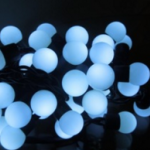 ส่งฟรี ไฟเชอรี่led ไฟปิงปองled 50 ลูก : ขนาด 2.2 ซม - สีขาว /Ping pong ball led 50 leds : 2.2 cm. size - White