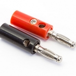 Banana Jack 4mm ตัวผู้ 1 คู่ (ดำ-แดง)