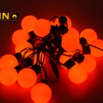 ส่งฟรี ไฟเชอรี่led ไฟปิงปองled 20 ลูก : ขนาด 5 ซม - สีแดง /Ping pong ball led 20 leds : 5 cm. size - Red