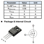 60R580P, MMF60R580P (TO-220F )