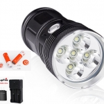 ไฟฉายมือถือแรงสูงชนิดหลอด แบบจับกระชับมือ T6 แบบ 5 หลอด Model : EX5 แบบครบชุด (รวมแบตและที่ชาร์จ)