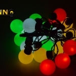 ส่งฟรี ไฟเชอรี่led ไฟปิงปองled 20 ลูก : ขนาด 5 ซม - สลับสี ไม่กระพริบ /Ping pong ball led 20 leds : 5 cm. size - RGB can not move