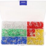 กล่องชุดรวมหลอด LED 5mm LED Kit Box 5 Colours (500pcs)