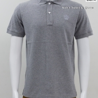 เสื้อโปโลผู้ชายสีเทา ปกทอขลิบ ผ้า Cotton100% ไซร์ M