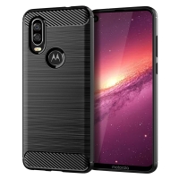 เคส Motorola One Vision ผลิตจาก TPU กันกระแทกได้ (VICKIE) สีดำ
