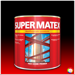 TOA SUPER MATEX RED OXIDE PRIMER สีทีโอเอ ซุปเปอร์เมเทค สีรองพื้นแดงกันสนิม สําหรับภายนอกและภายใน