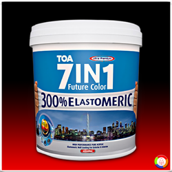 TOA 7IN1 Acrylic Elastomeric ทีโอเอ เซเว่น อิน วัน สีน้ำอะคริลิกยืดหยุ่นสูง ชนิดกึ่งเนียน
