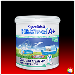 SuperShield Duraclean A+ For Ceiling ซุปเปอร์ชิลด์ ดูราคลีน เอ พลัส สีน้ำอะคริลิก สําหรับทาฝ้าเพดาน