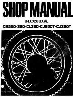 CD คู่มือซ่อม วงจรไฟฟ้า มอเตอร์ไซค์ Honda CB250, CB360, CL360, CJ250T, CJ360T (EN)